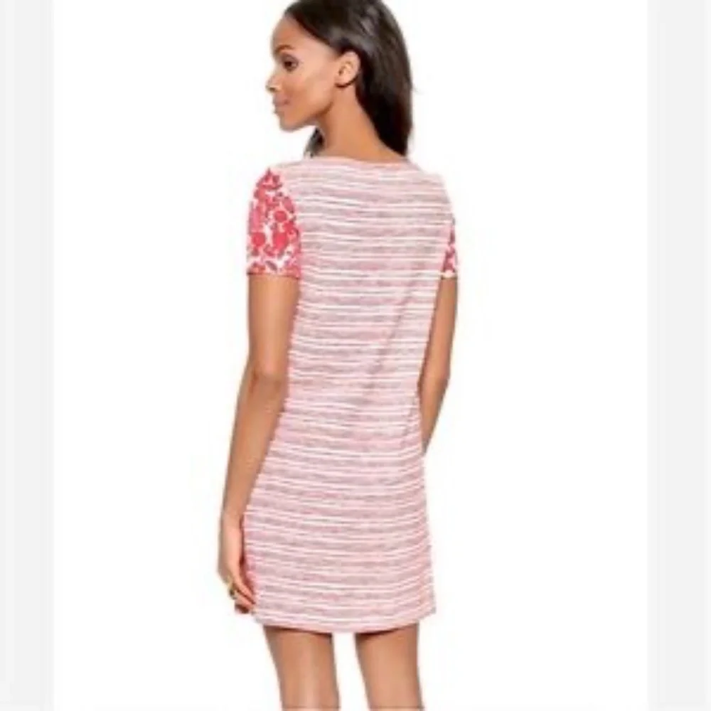 Tory Burch Red and White Floral Shift Dress